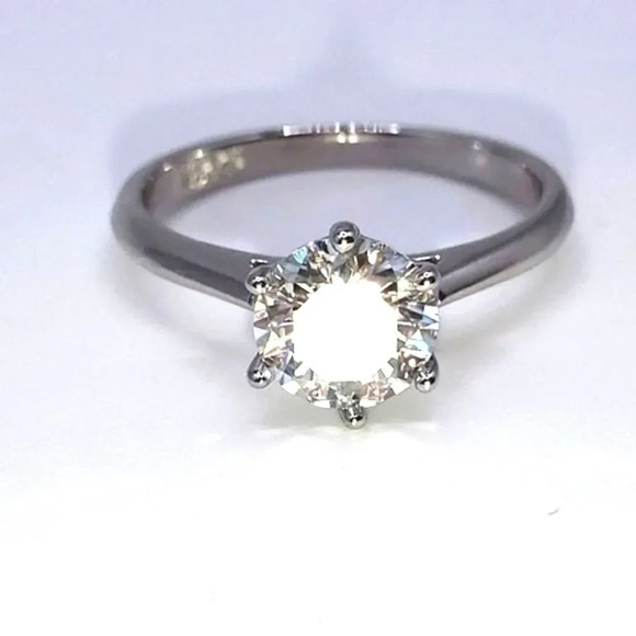 1ct Genuine Moissanite Diamond Solitaire Engagement Ring 925 Size 5, 6 Or 7 - Picture 1 of 8